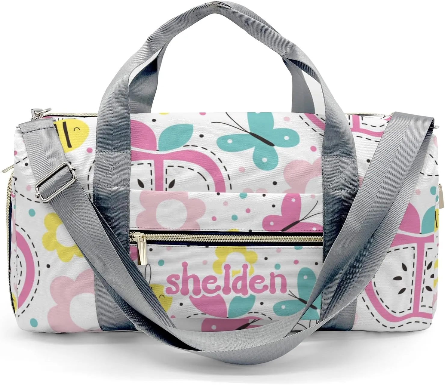 Personalized Apple Custom Multi-functional Travel Bag, Unisex Portable Duffel Bag, Short Distance Travel Assistant