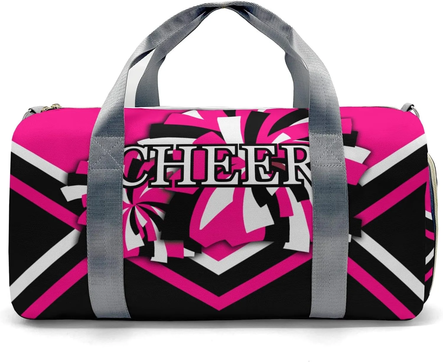 Personalized Cheer Rose Red Custom Multi-functional Travel Bag, Unisex Portable Duffel Bag, Short Distance Travel Assistant
