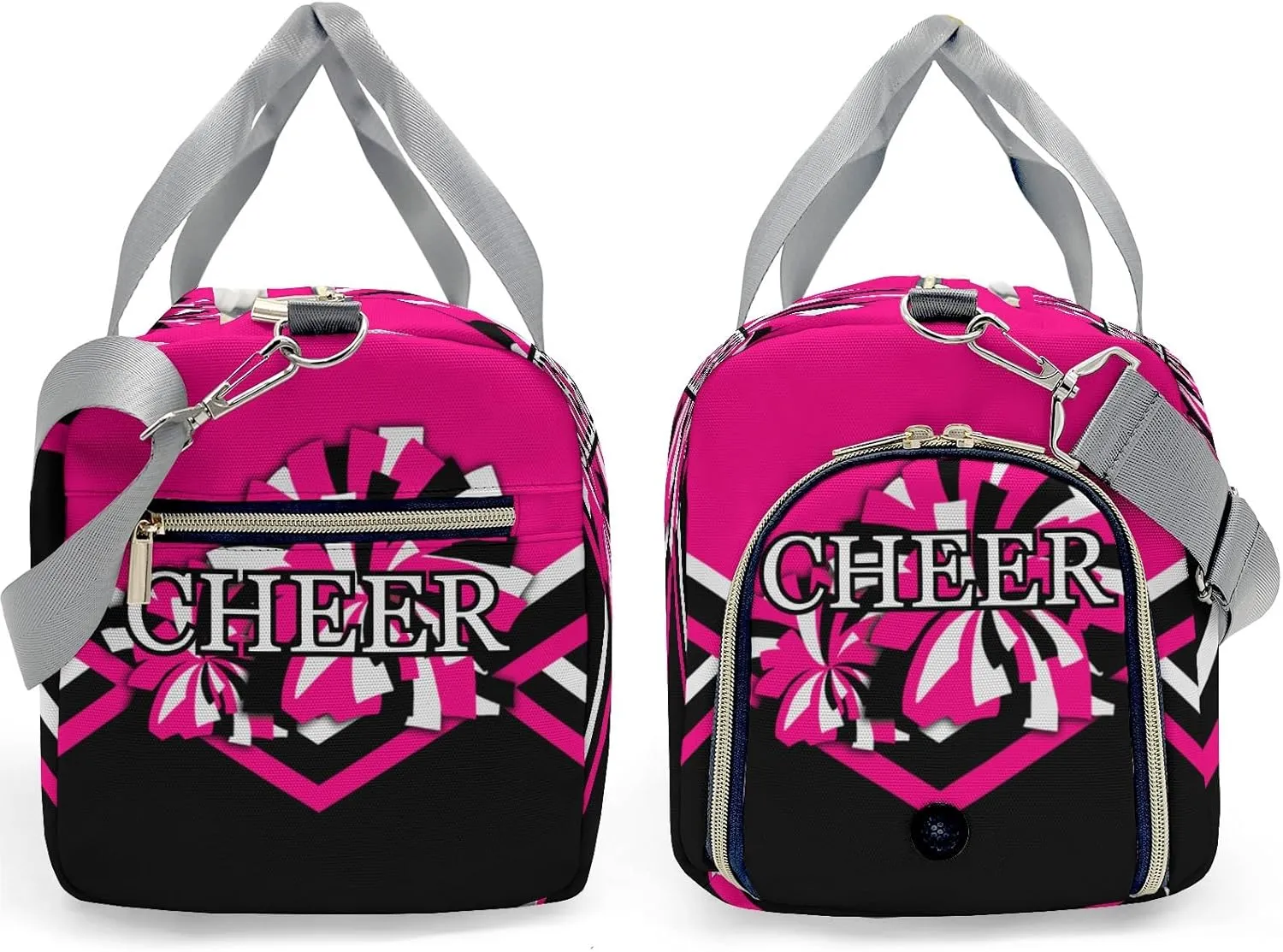 Personalized Cheer Rose Red Custom Multi-functional Travel Bag, Unisex Portable Duffel Bag, Short Distance Travel Assistant