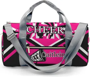 Personalized Cheer Rose Red Custom Multi-functional Travel Bag, Unisex Portable Duffel Bag, Short Distance Travel Assistant