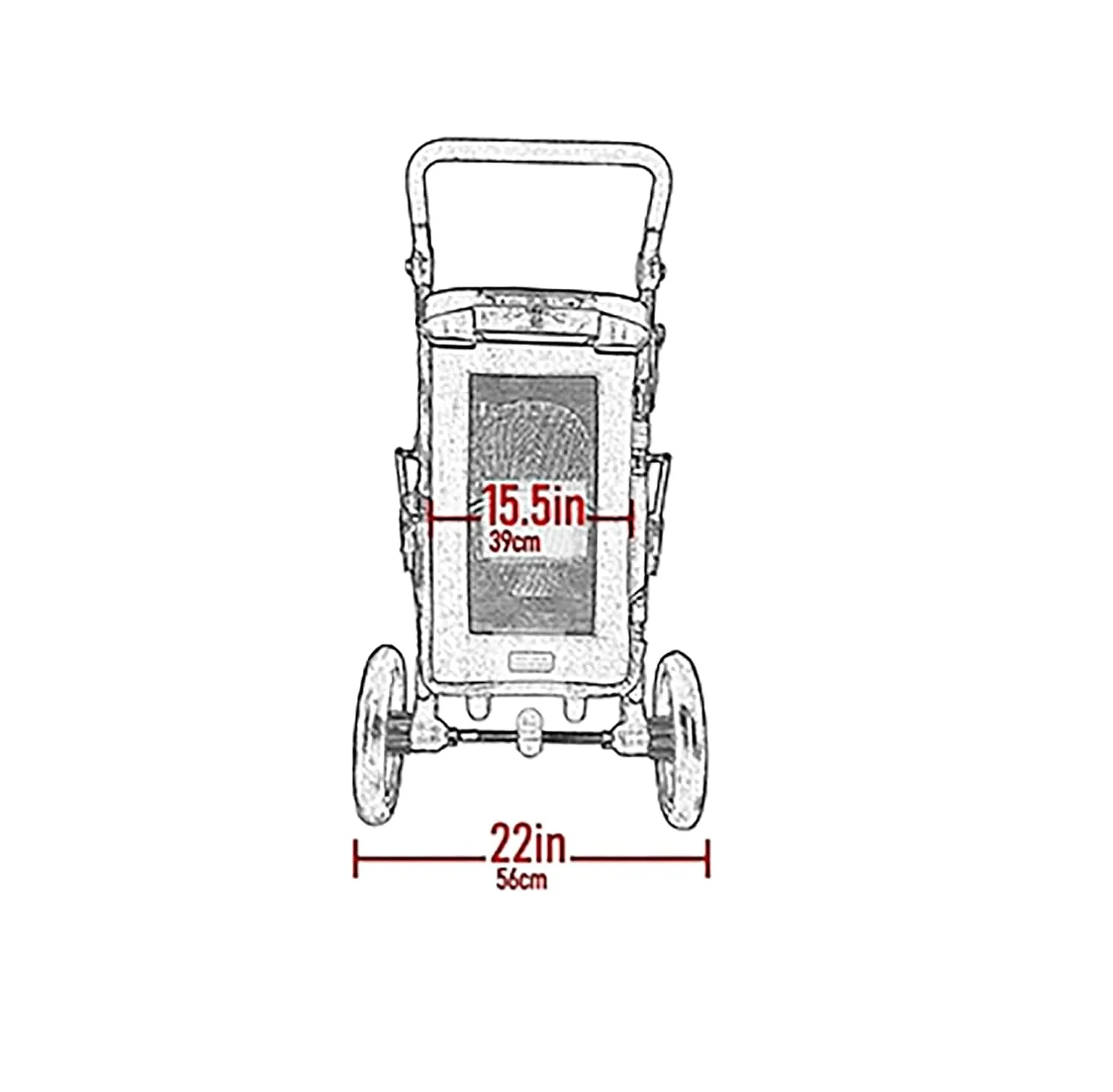 Pet Gear NO-Zip Pet Stroller with Dual Entry, Push Button Zipperless Entry for Single or Multiple Dogs/Cats, Pet Can Easily Walk in/Out, No Need to Lift Pet, Gel-Filled Tires, Cherry