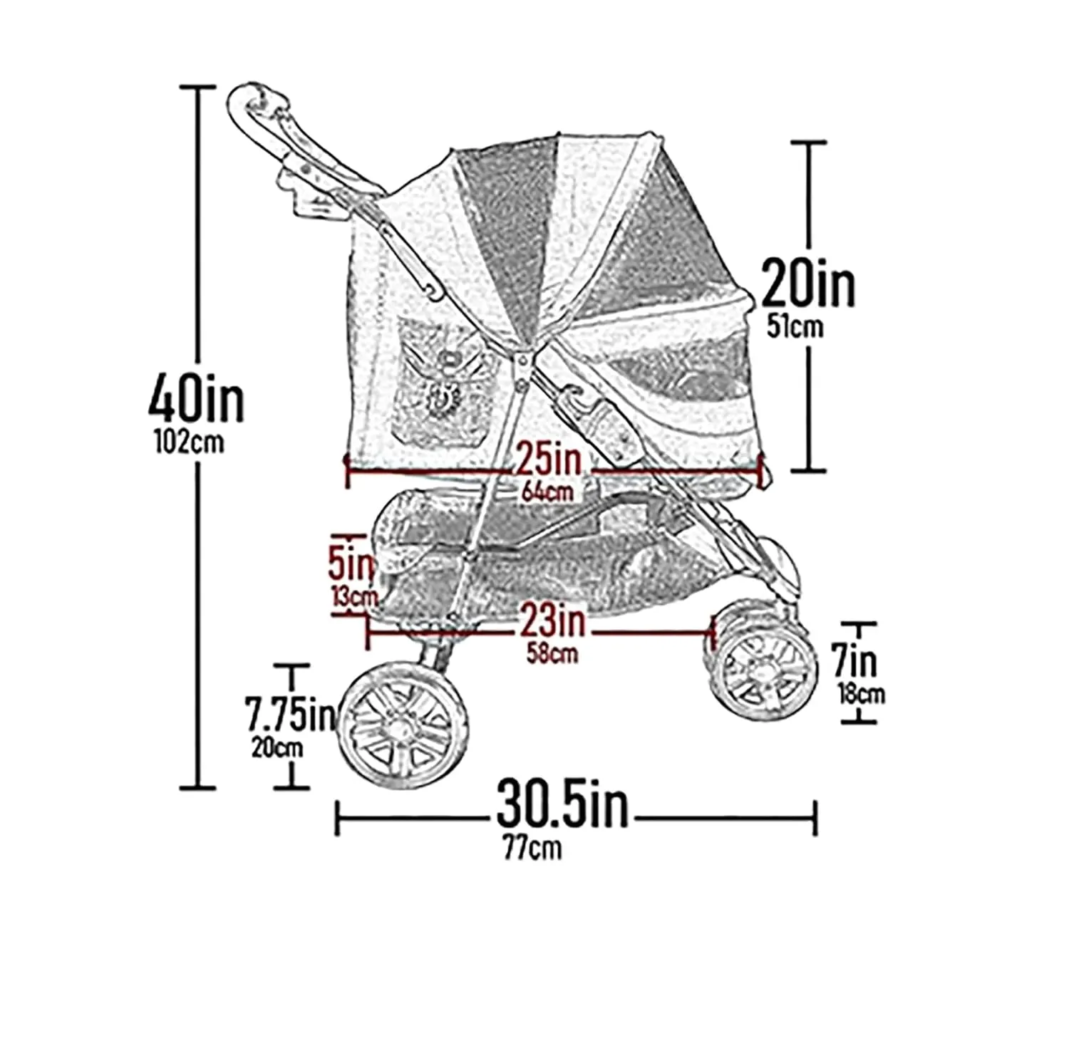 Pet Gear No-Zip Special Edition 3 Wheel Pet Stroller for Cats/Dogs, Zipperless Entry, Easy One-Hand Fold, Removable Liner, Cup Holder, Espresso
