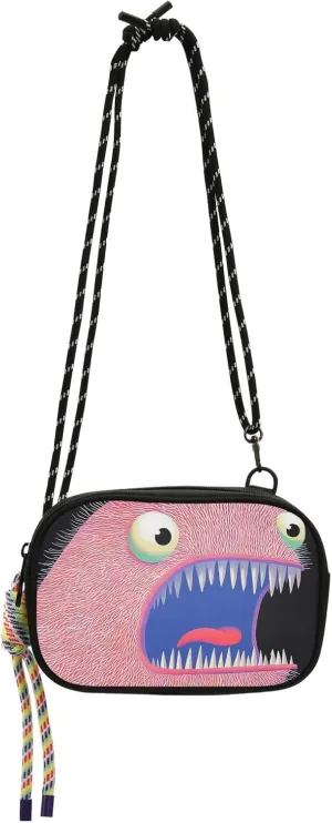 Pink Monster Cute Small Crossbody Bag for Mens Comfort with Credit Card Slots Small Shoulder Bags Walk dog