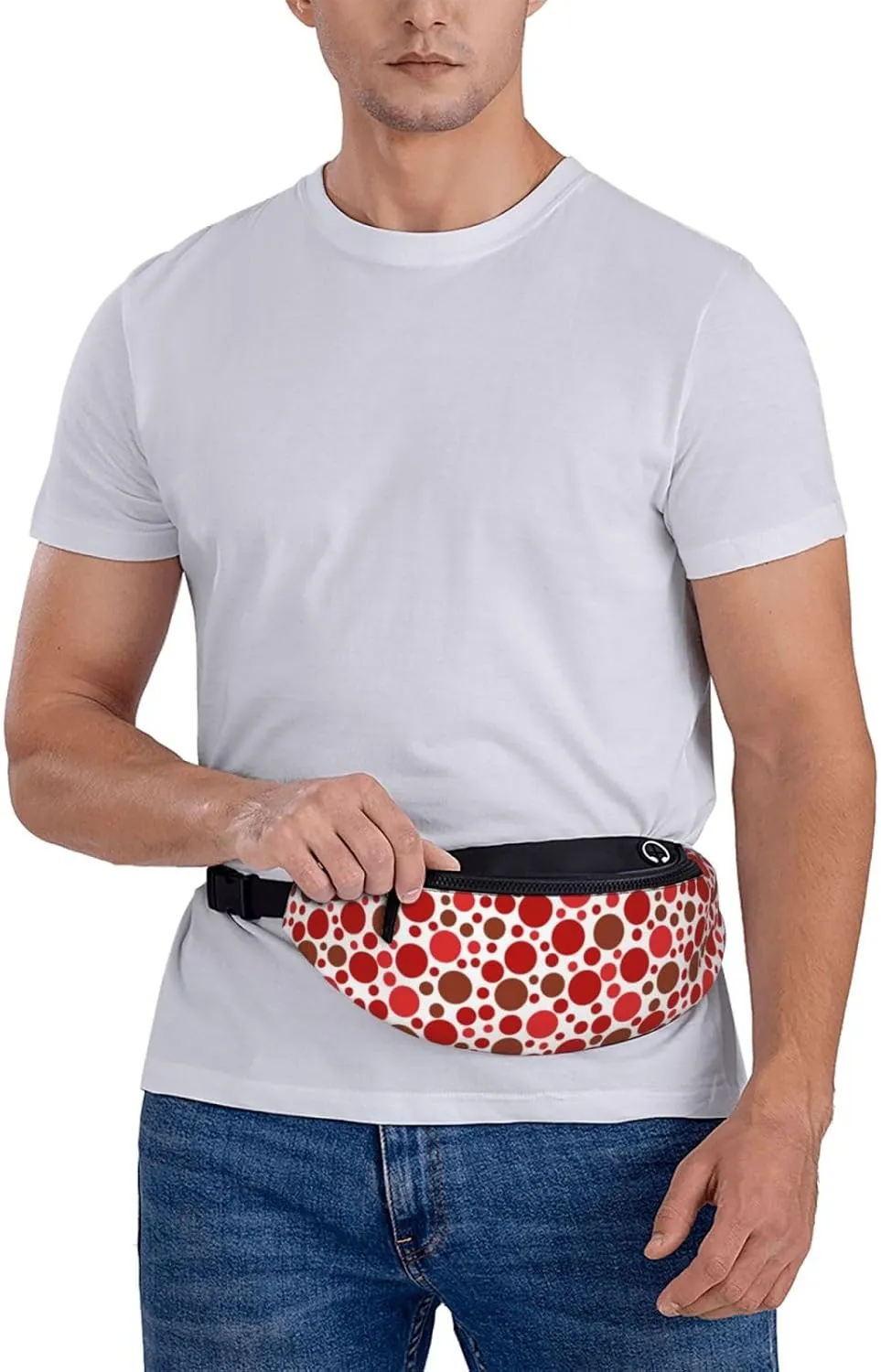 Polka Dots Fanny Waist Bag Pack Casual Chest Bag Waist Packs Everywhere Belt Bag Sling Bag for Women Men