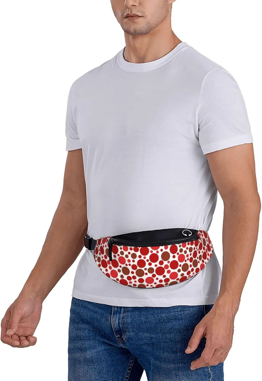 Polka Dots Fanny Waist Bag Pack Casual Chest Bag Waist Packs Everywhere Belt Bag Sling Bag for Women Men