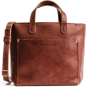 Portland Leather Goods Mini Crossbody Tote Bag for Women – Handmade from the Finest Full-Grain Hides – Adjustable Strap