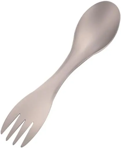 Pure Titanium Two-in-one Fork Spoon Tableware Multi-functional Outdoor Camping Home Tableware(2PCS)