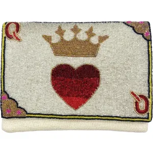 Queen of Hearts Beaded Clutch