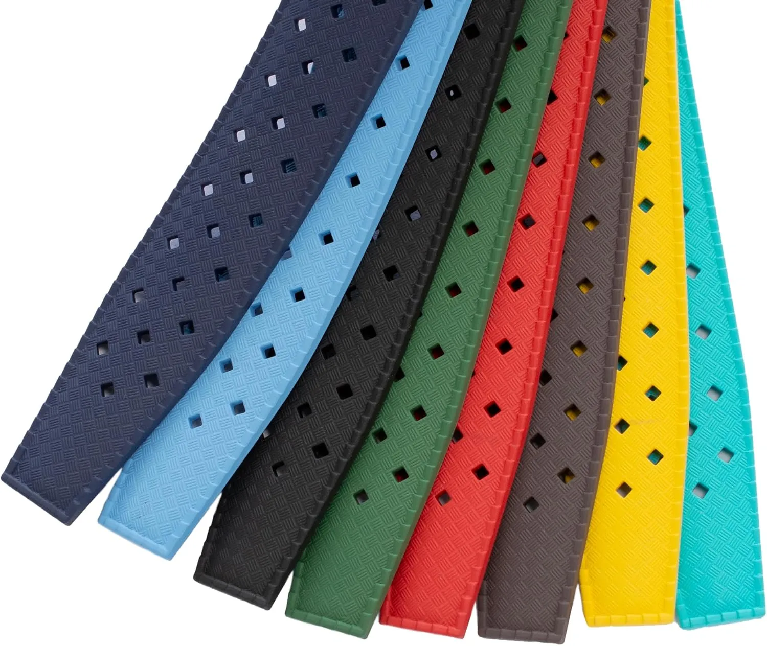 Quick Release Tropical Rubber Band For Breitling Watches, Replacement FKM Watch Band Straps For Seiko Watches - Multiple Colors