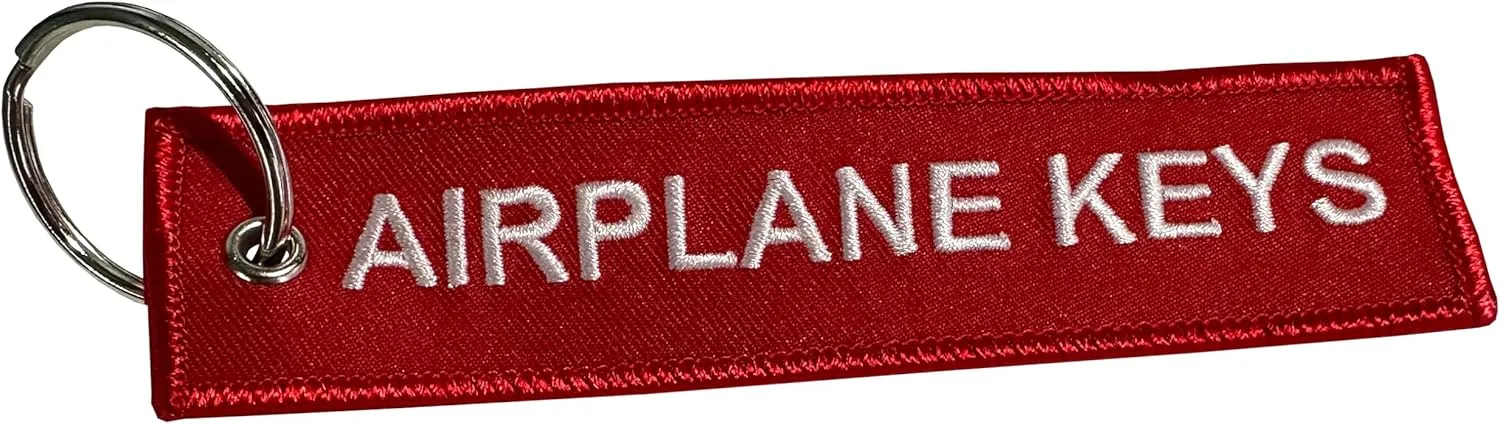 "Airplane Keys Embroidered Key Chain