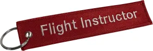 "Flight Instructor Embroidered Key Chain
