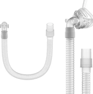 Replacement Tube Assembly for Wisp Nasal Mask, IBEET Short Tube for Wisp Connecting Hose, Replacement CPAP Accessories - Quick Release & 360-Degree Rotatable