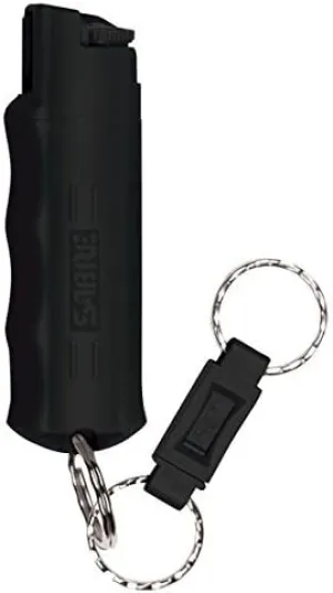SABRE Red Pepper Spray - Police Strength - with Durable Key Case, Finger Grip, Quick Release Key Ring, 25 Bursts (Up to 5x Other Brands) & 10-Foot (3M) Range (Black (3 Pack))