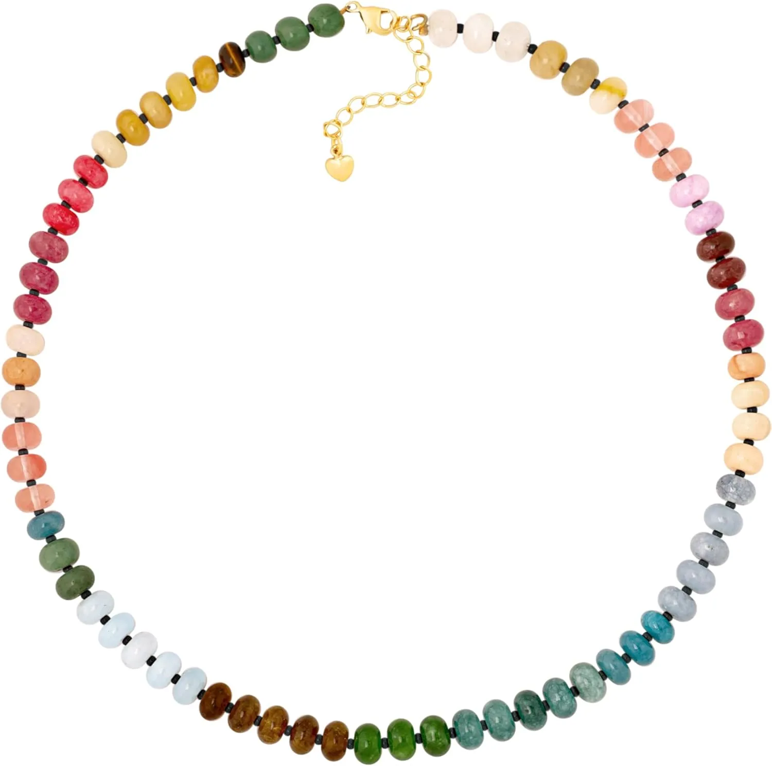 Sacina Trendy Boho Colorful Beaded Crystal Choker, Y2k Summer Beach Necklace, Boho Necklace, Hippie Jewelry, Christmas Jewelry Gift for Women