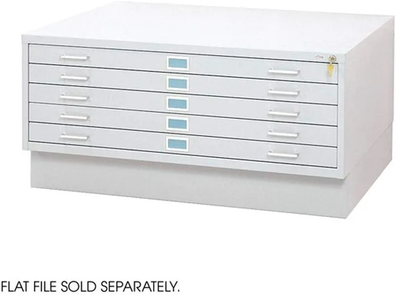 Safco Products Flat File Closed Base for 5-Drawer 4994WHR Flat File, Sold Separately, White