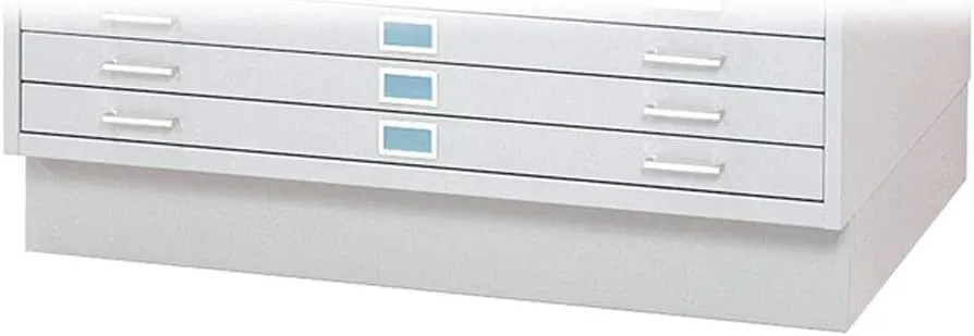 Safco Products Flat File Closed Base for 5-Drawer 4994WHR Flat File, Sold Separately, White