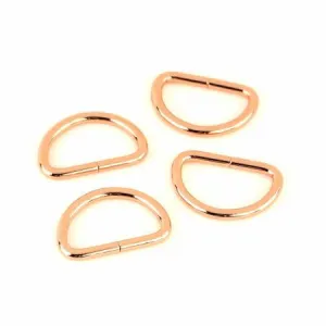 Sallie Tomato D-Rings 1" Rose Gold
