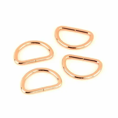 Sallie Tomato D-Rings 1" Rose Gold