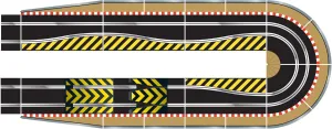 Scalextric C8514 Track Extension Pack Ultimate 1x Leap (Ramp Up and Ramp Down) Straight 2 Hairpin Curves 2x 1/4 Straight 4 Side Swipes