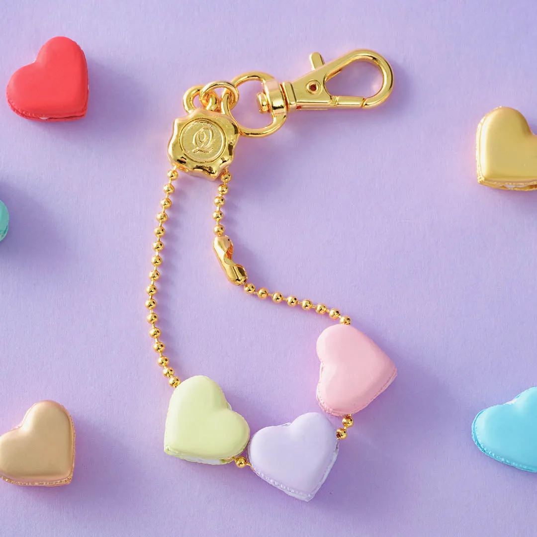 Selectable Love Heart Macaron Charm (Gold)【Japan Jewelry】