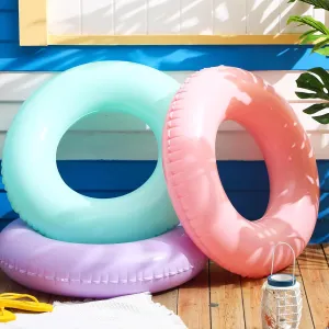 ShinyRelief 3 Pcs Inflatable Pool Floats Swim Rings Macaron Swim Inner Tube for Adults 30'' Summer Beach Swimming Pool Birthday Party Decorations