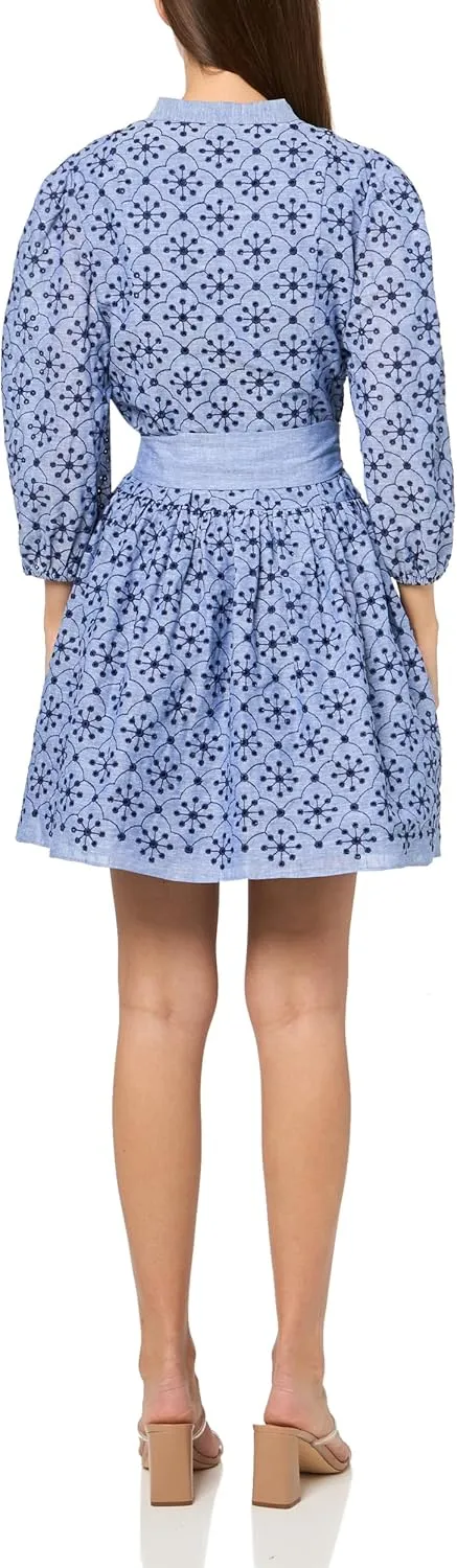 Shoshanna Women's Embroidered Chambray Rainey Dress