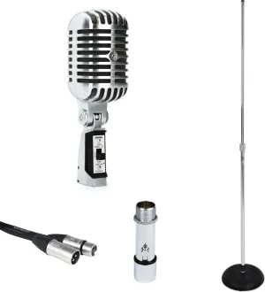Shure 55SH Series II Cardioid Dynamic Vocal Microphone and Stand Bundle