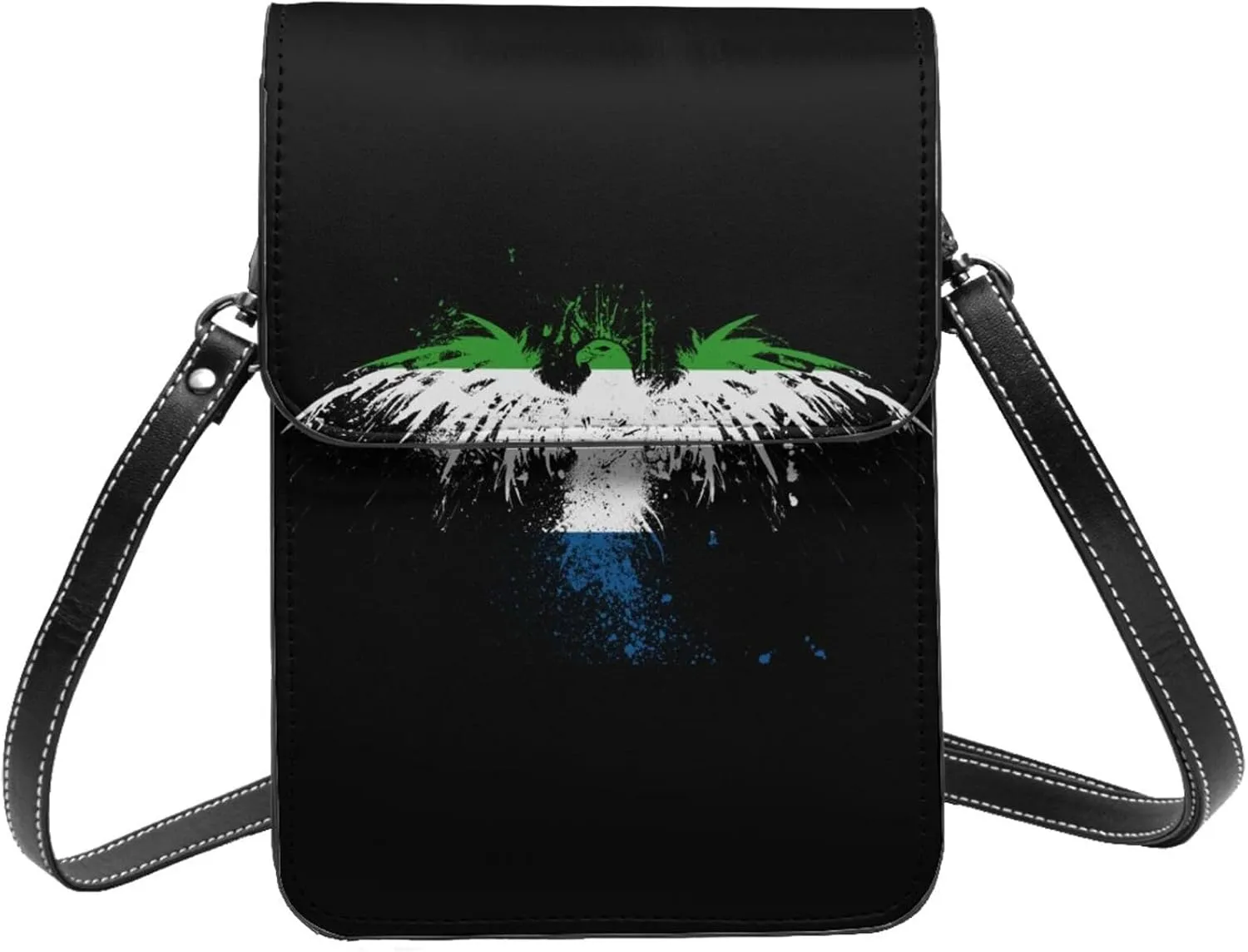 Sierra Leone Sierra Leonean Eagle Flag Small Crossbody Bag Is A Shoulder Bag Designed For Women And Girls Cell Phone Crossbody Wallet Purses With Card Slots Adjustable Strap