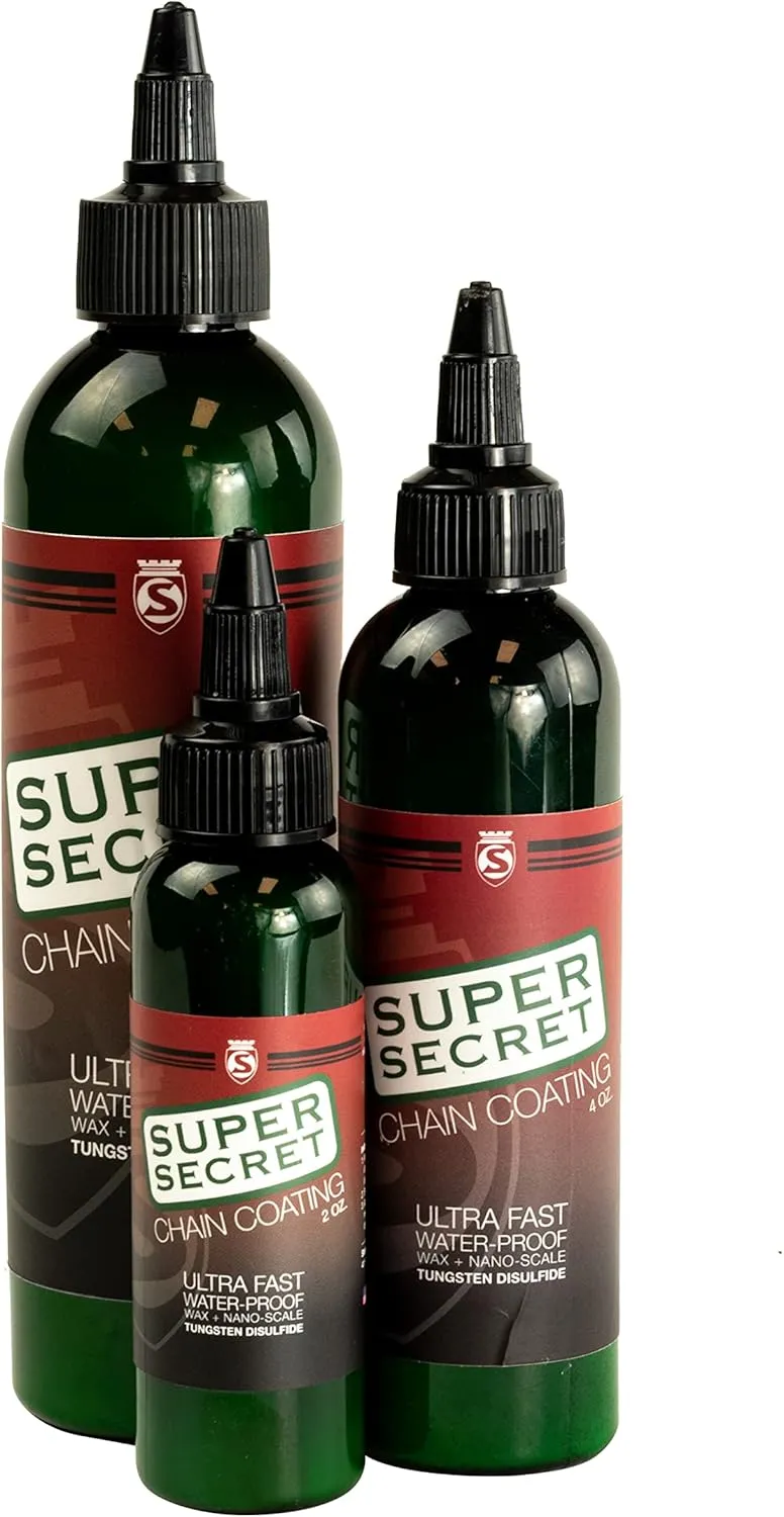 SILCA Super Secret Bike Chain Lube | Liquid Chain Wax to Clean, Smooth. and Silence | Ultra Fast Bicycle Chain Lube | Dry Chain lube for Friction Reduction and Improved Wattage Output
