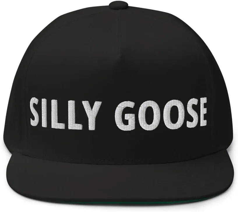 Silly Goose Hat (Embroidered Flat Bill Snapback Cap)