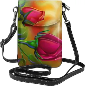 Small Crossbody Bag For Women,Leather Phone Purse Women'S Shoulder Handbags Wallet Purse -Spider On The Web