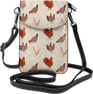 Small Crossbody Cell Phone Bags for Women Leather Purse Lightweight Wallet Shoulder Bag Travel Pouch with Strap