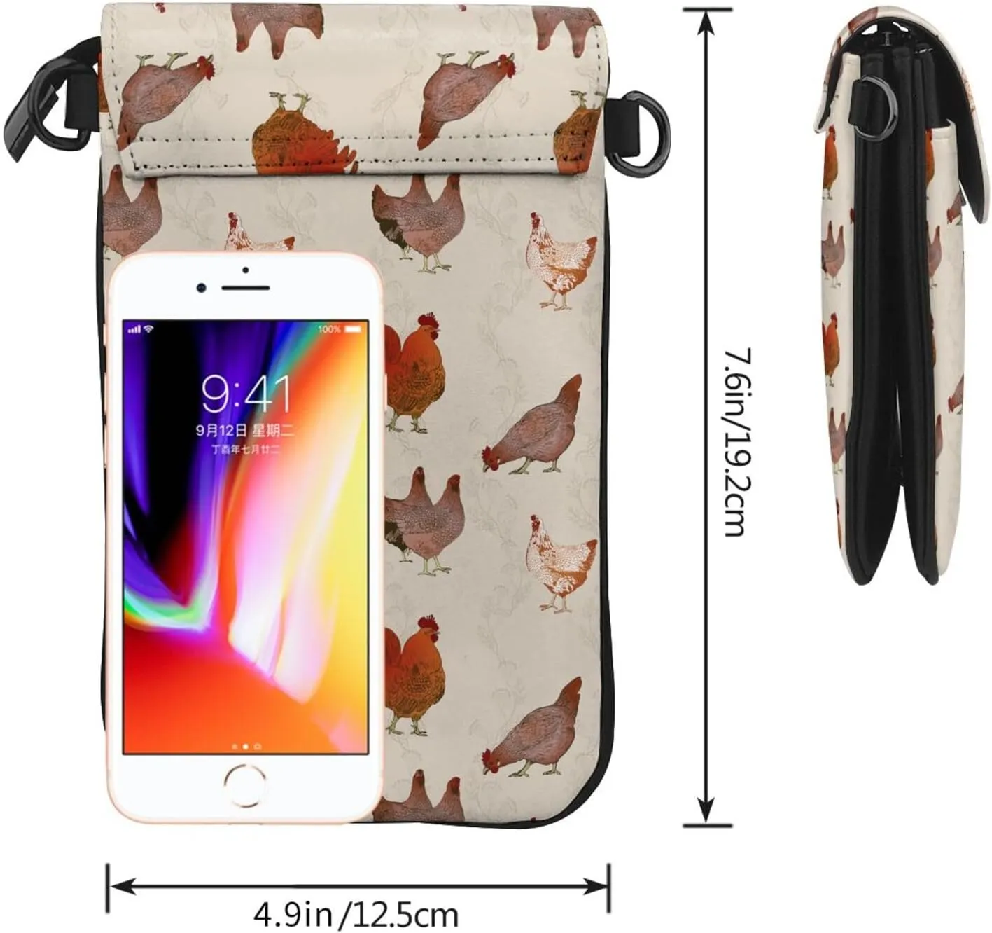 Small Crossbody Cell Phone Bags for Women Leather Purse Lightweight Wallet Shoulder Bag Travel Pouch with Strap