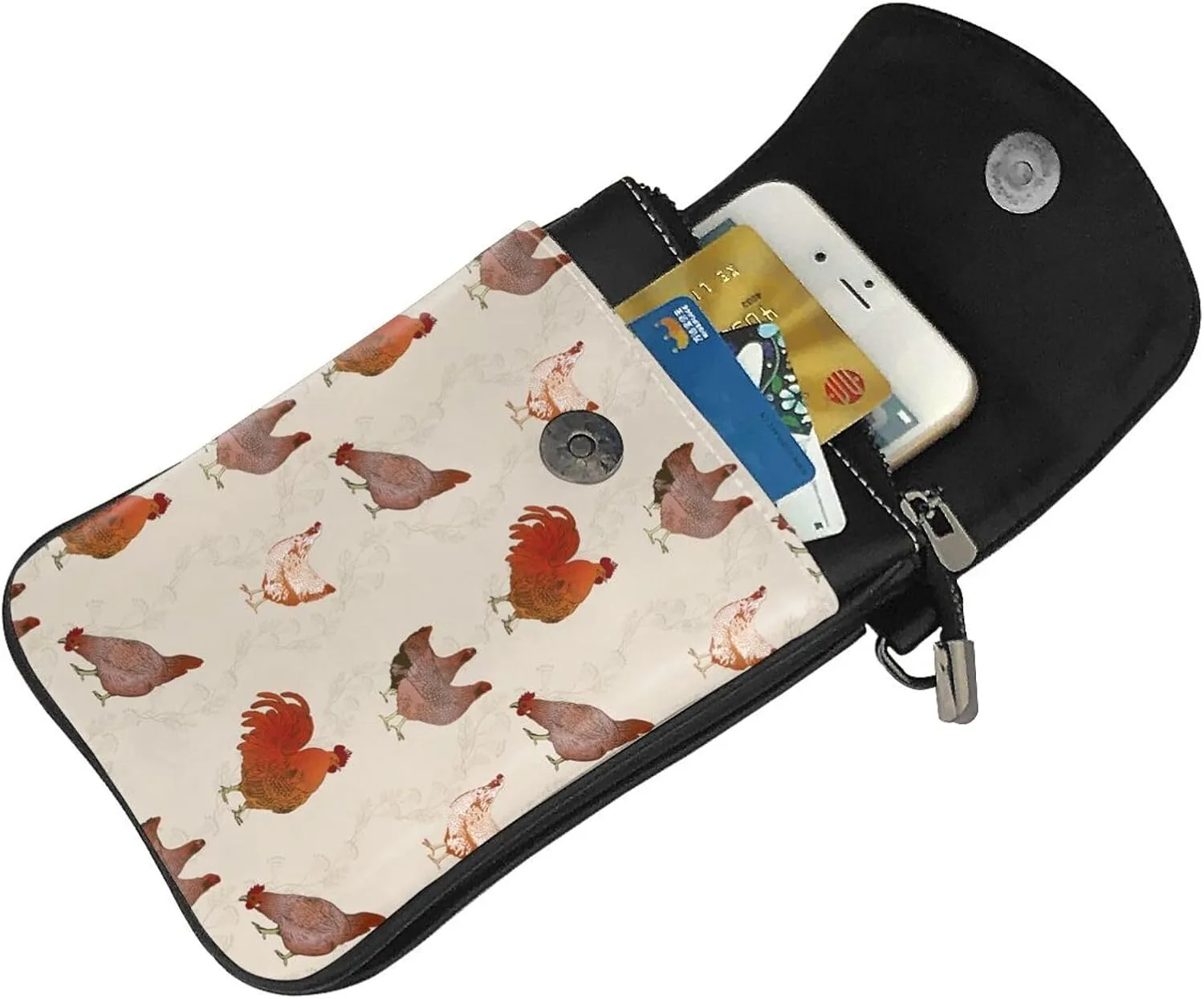 Small Crossbody Cell Phone Bags for Women Leather Purse Lightweight Wallet Shoulder Bag Travel Pouch with Strap