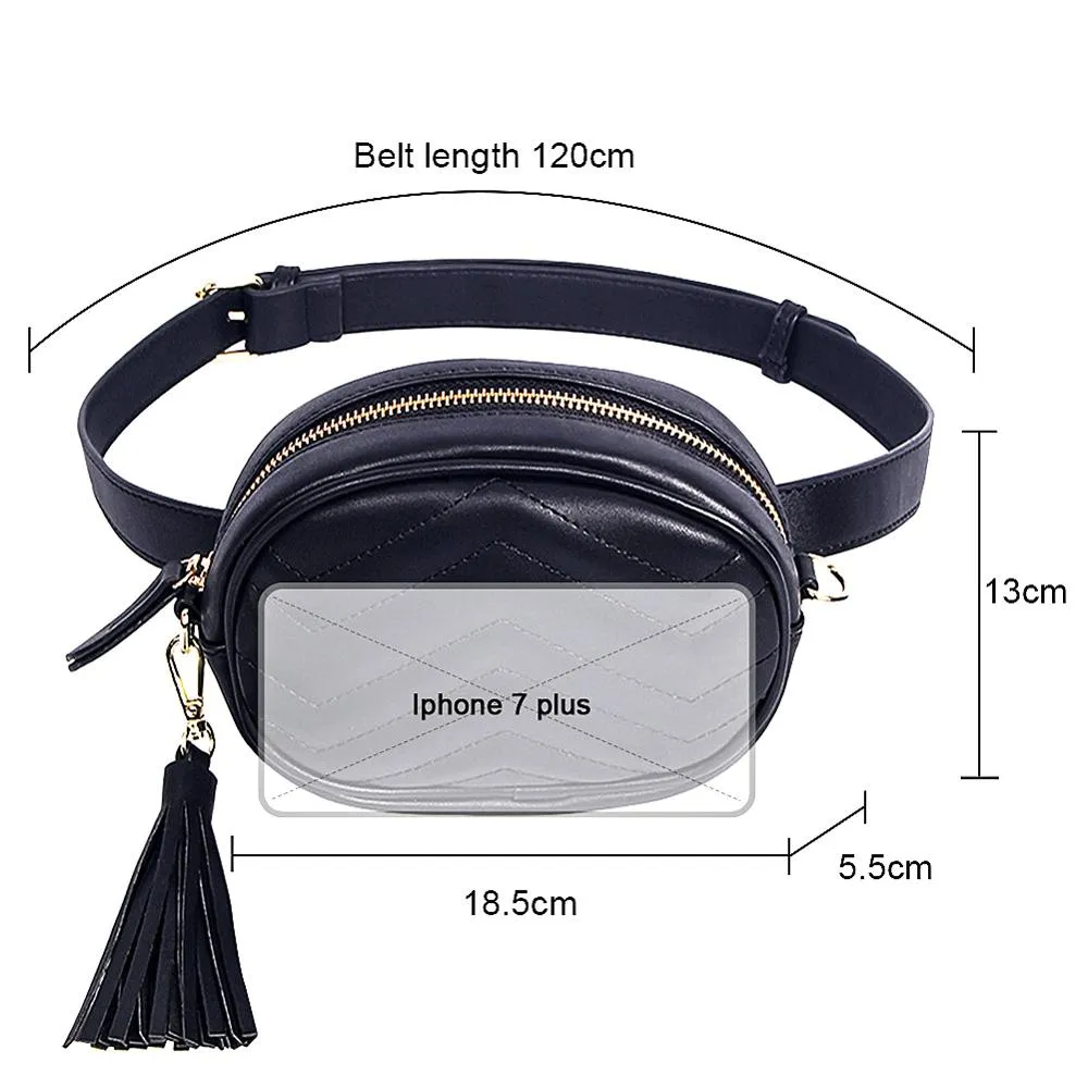 Soft Leather Belt Waist Packs