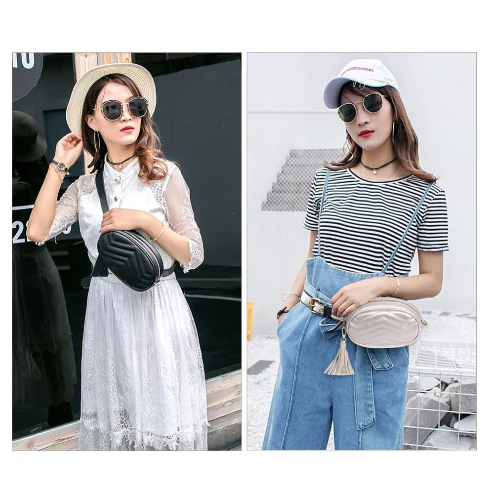 Soft Leather Belt Waist Packs