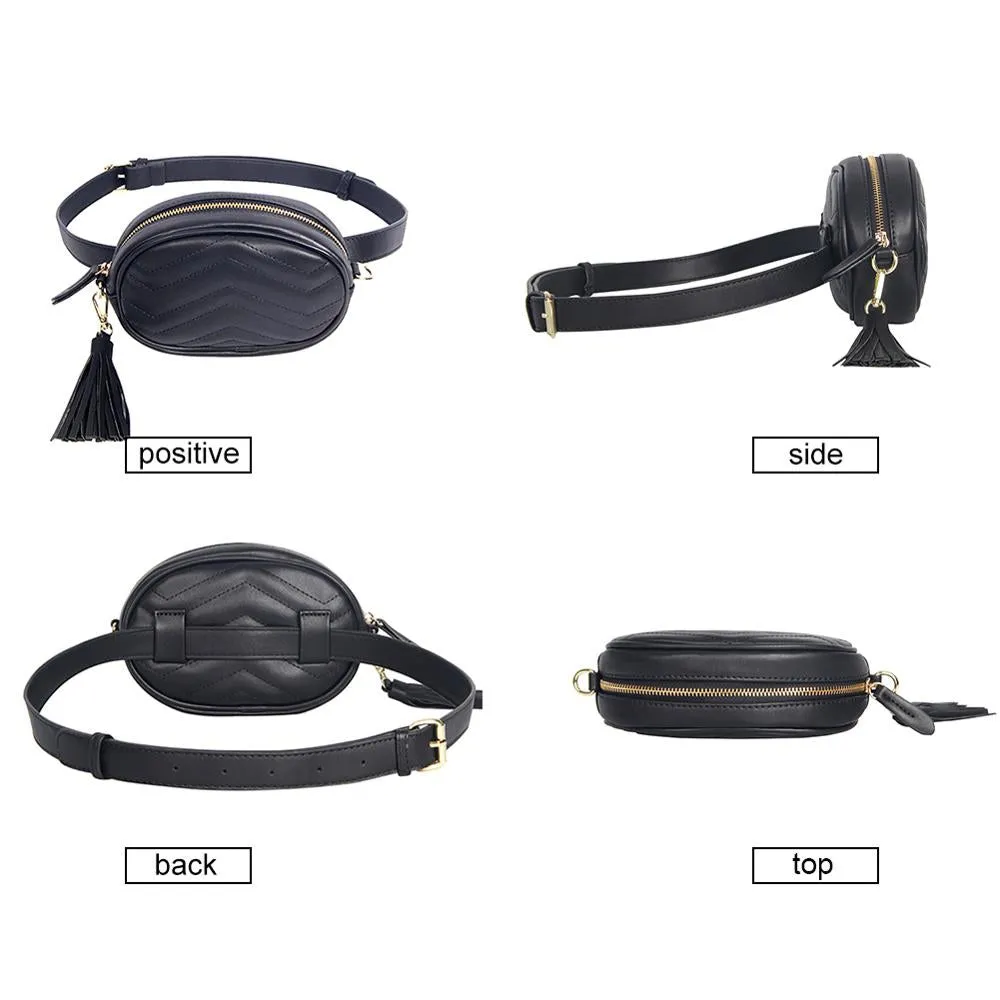 Soft Leather Belt Waist Packs