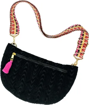 Sprigs Terry Cloth Cross Body Bag Purse For Women Travel - Great Material For Beach, Summer, Travel