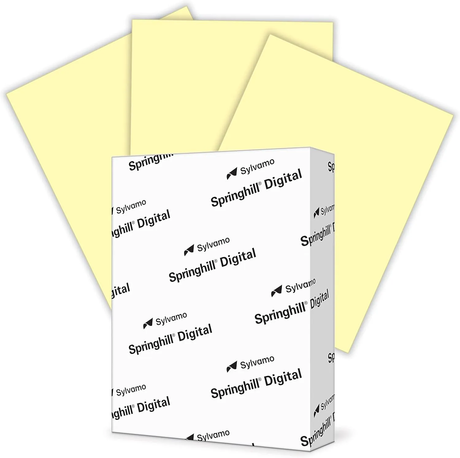 Springhill 8.5” x 11” Canary Yellow Colored Cardstock Paper, 65lb, 176gsm, 250 Sheets (1 Ream) – Premium Medium Weight Vellum Cardstock, Printer Paper with Textured Finish – 014051R