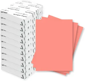 Springhill 8.5” x 11” Salmon Colored Cardstock Paper, 90lb, 163gsm, 2,500 Sheets (10 Reams) – Premium Lightweight Cardstock, Printer Paper with Smooth Finish for Cards, Flyers, Scrapbooking & More