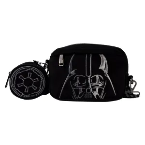 Star Wars Darth Vader Loungefly Canvas Sling Crossbody Bag with Coin Bag