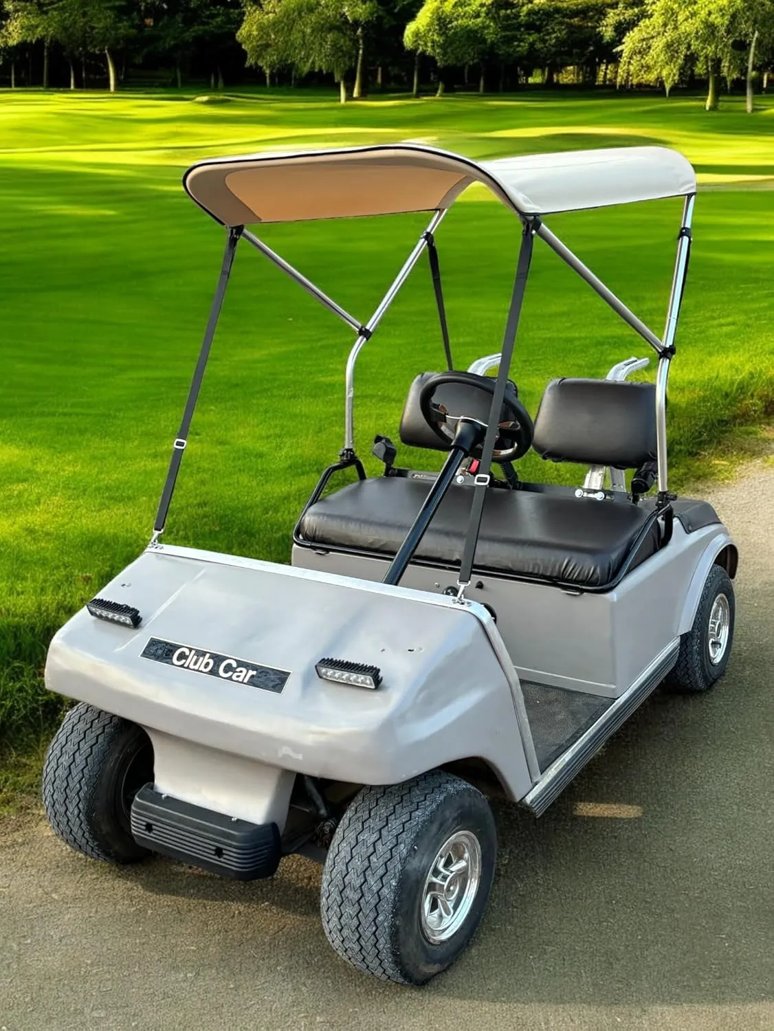 SunPro Quick Release Convertible Removable Beige Golf Cart Top Roof by Cypress Rowe Outfitters Replacement Highly Versatile Top for Golf Carts, Fits All Major Brands