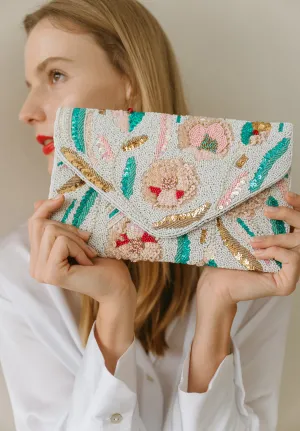 Sunset Garden Beaded Handbag (Preorder)