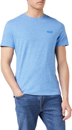 Superdry Men's Vintage Logo Embroidered T-Shirt, Fresh Blue Grit