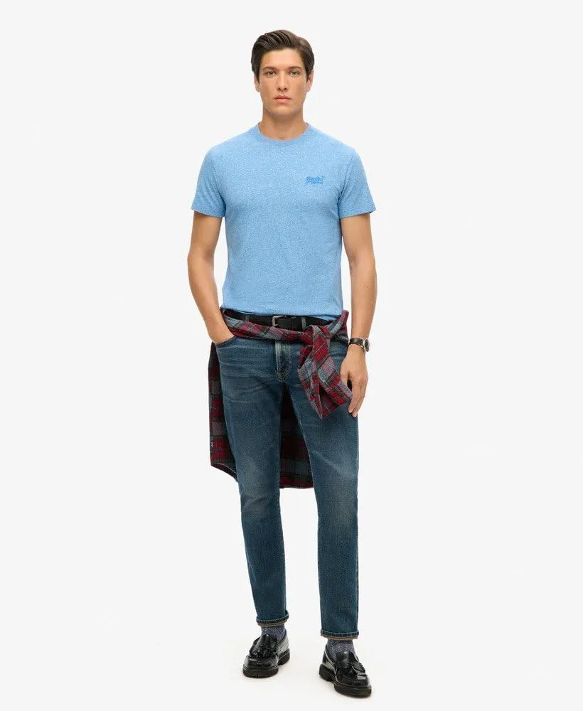 Superdry Men's Vintage Logo Embroidered T-Shirt, Fresh Blue Grit
