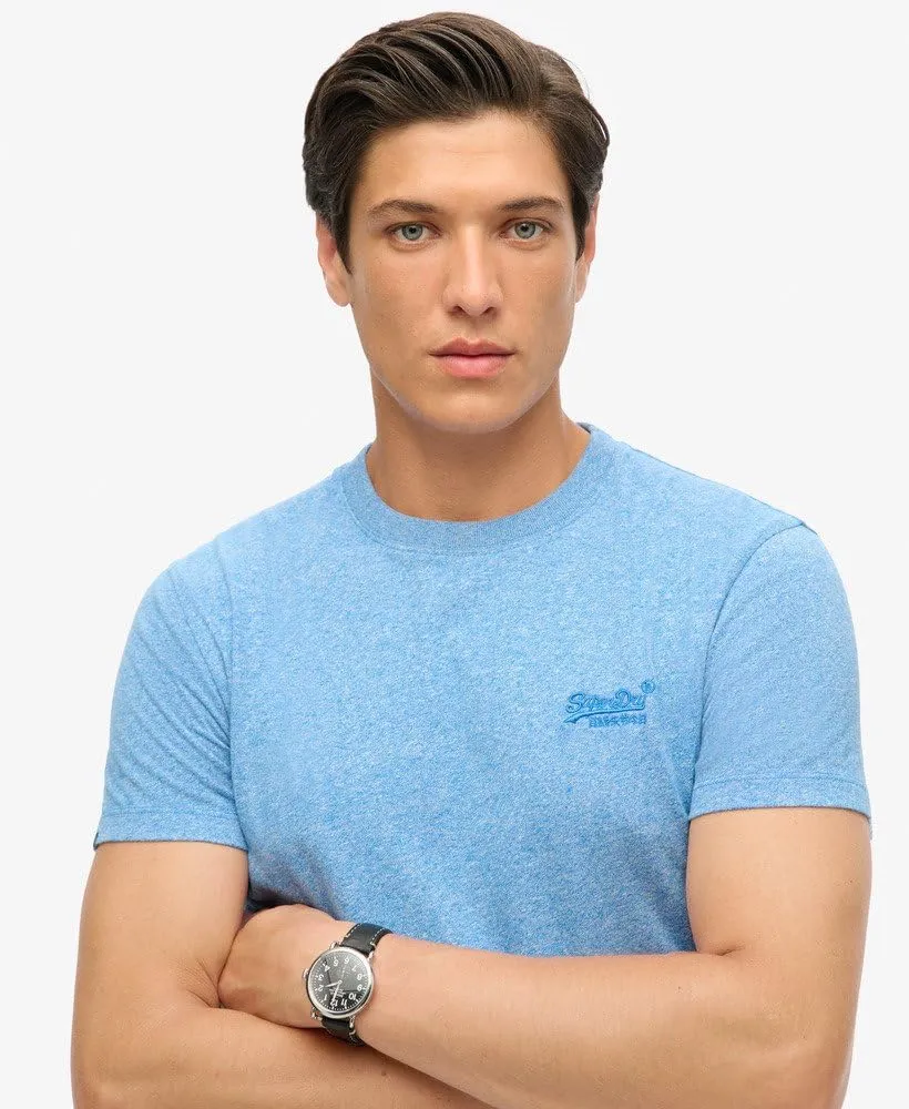Superdry Men's Vintage Logo Embroidered T-Shirt, Fresh Blue Grit