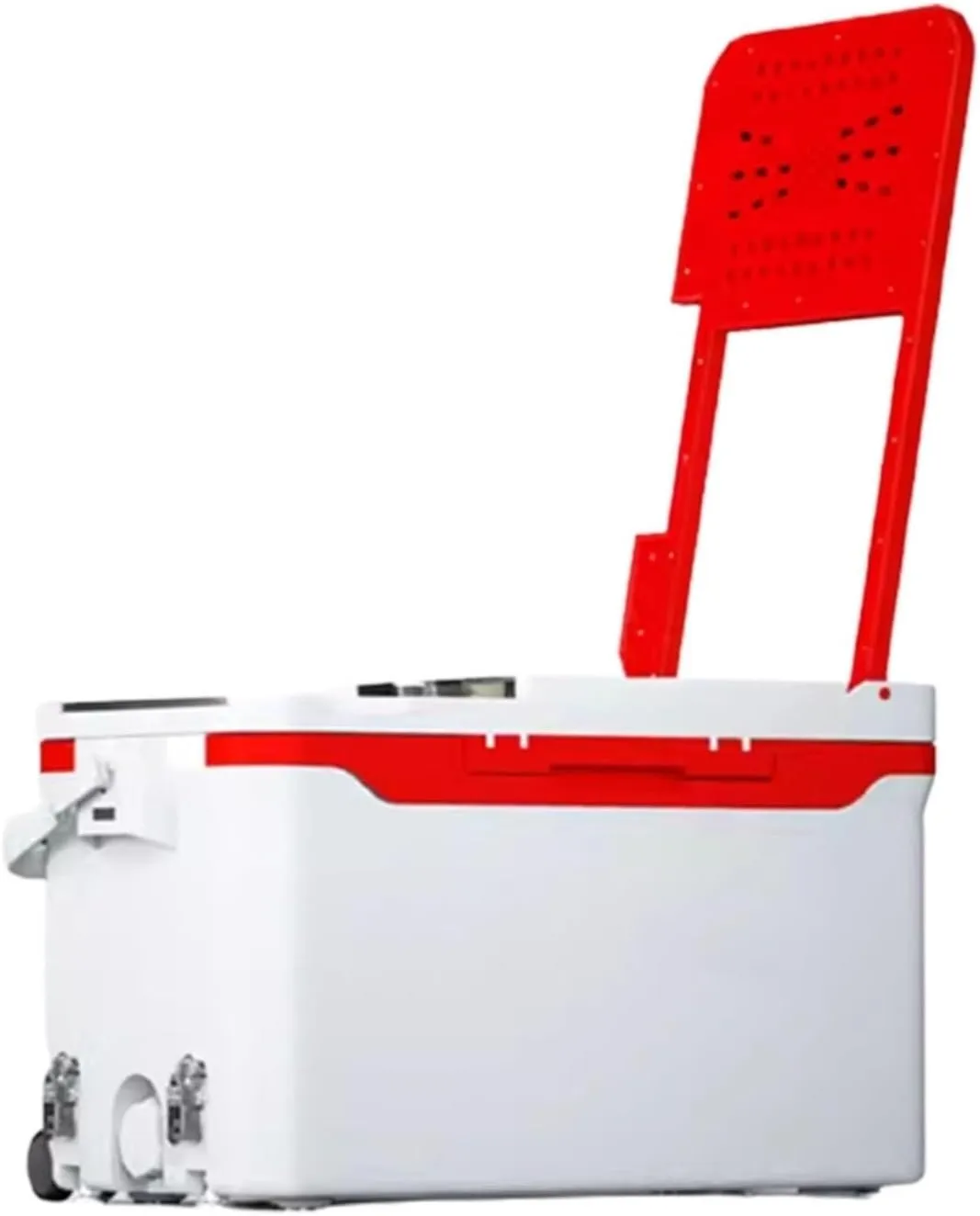 Tackle Box Storage Multi-Functional Ultra-Light Fishing Fish Box Insulation Lock Large Capacity of 40 Liters Storage of Fishing Tackle(Rosso) (White)