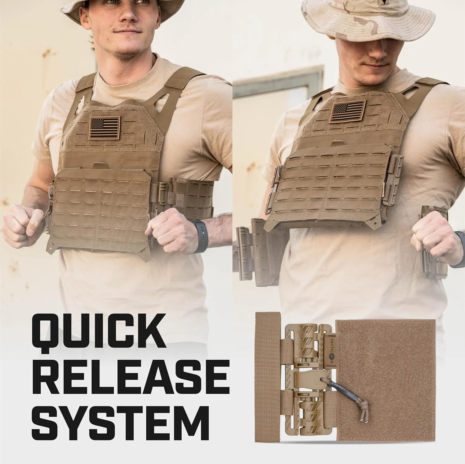 Tacticon Quick Release (Set of 2) | Disabled Combat Veteran Owned Company | Quick Release Cummerbund Conversion Attachment