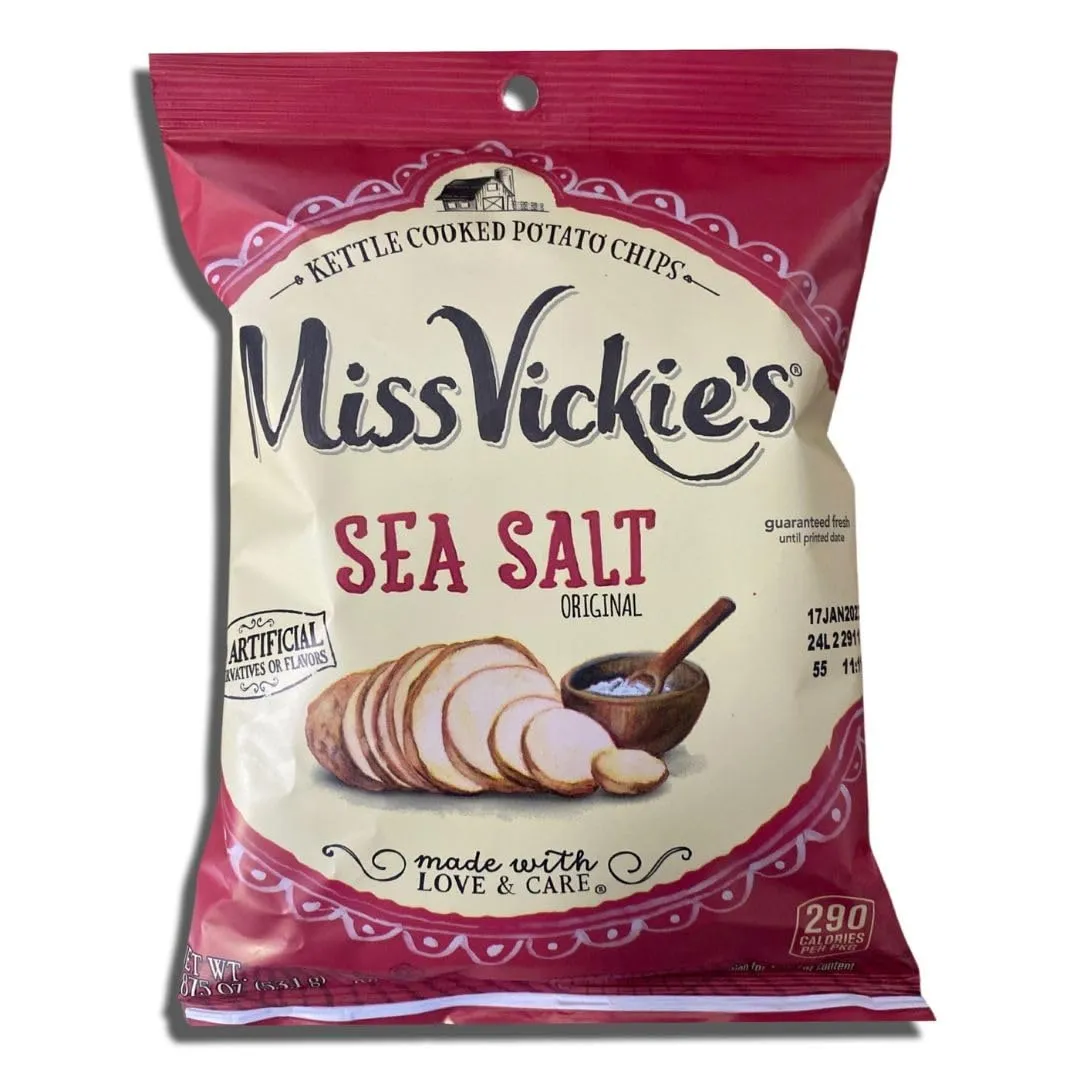 The Snack Store Bundle Miss Vickie's Sea Salt Original Potato Chips, Pack of 8 (1.875 Oz oz Bags)