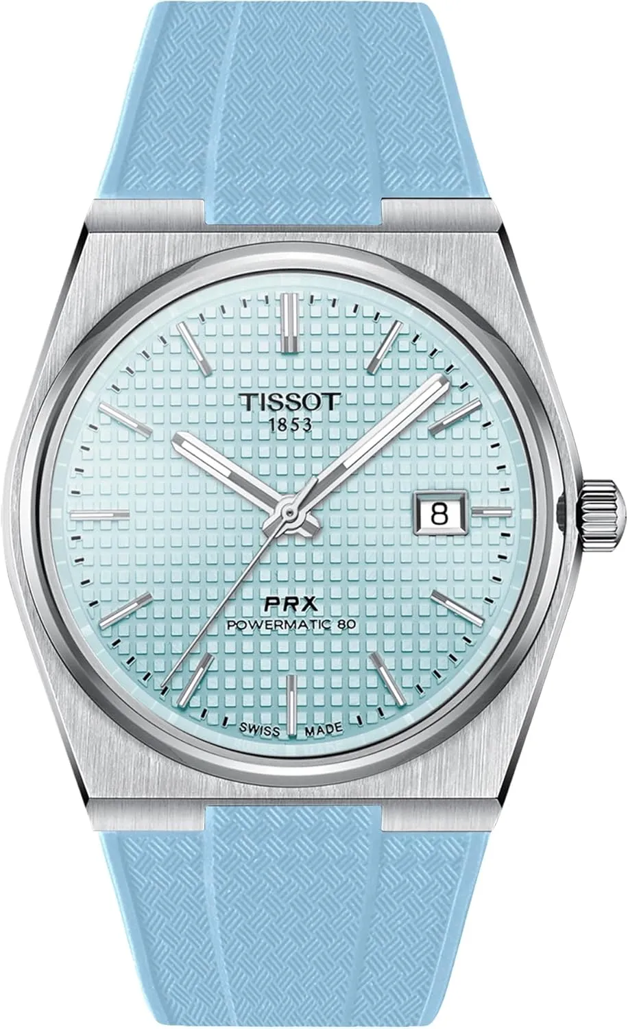 Tissot PRX Powermatic 80 Silicone Rubber Replacement Watch Straps - Compatible Watch Bands for Tissot PRS Automatic, Quartz, Chronograph 40mm - Size 12mm - For Men & Women - Quick-Release